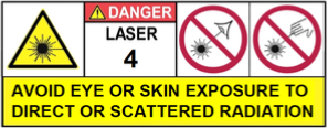 Danger laser images