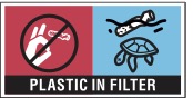 single use plastic icon of plastic in filter cigarettes